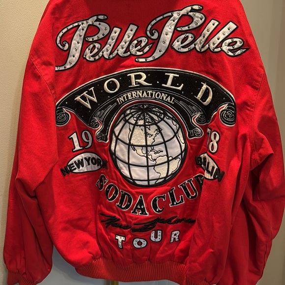 Pelle Pelle sold a club Red Jacket with Embroidered Design EUC 4XL - Picture 2 of 15